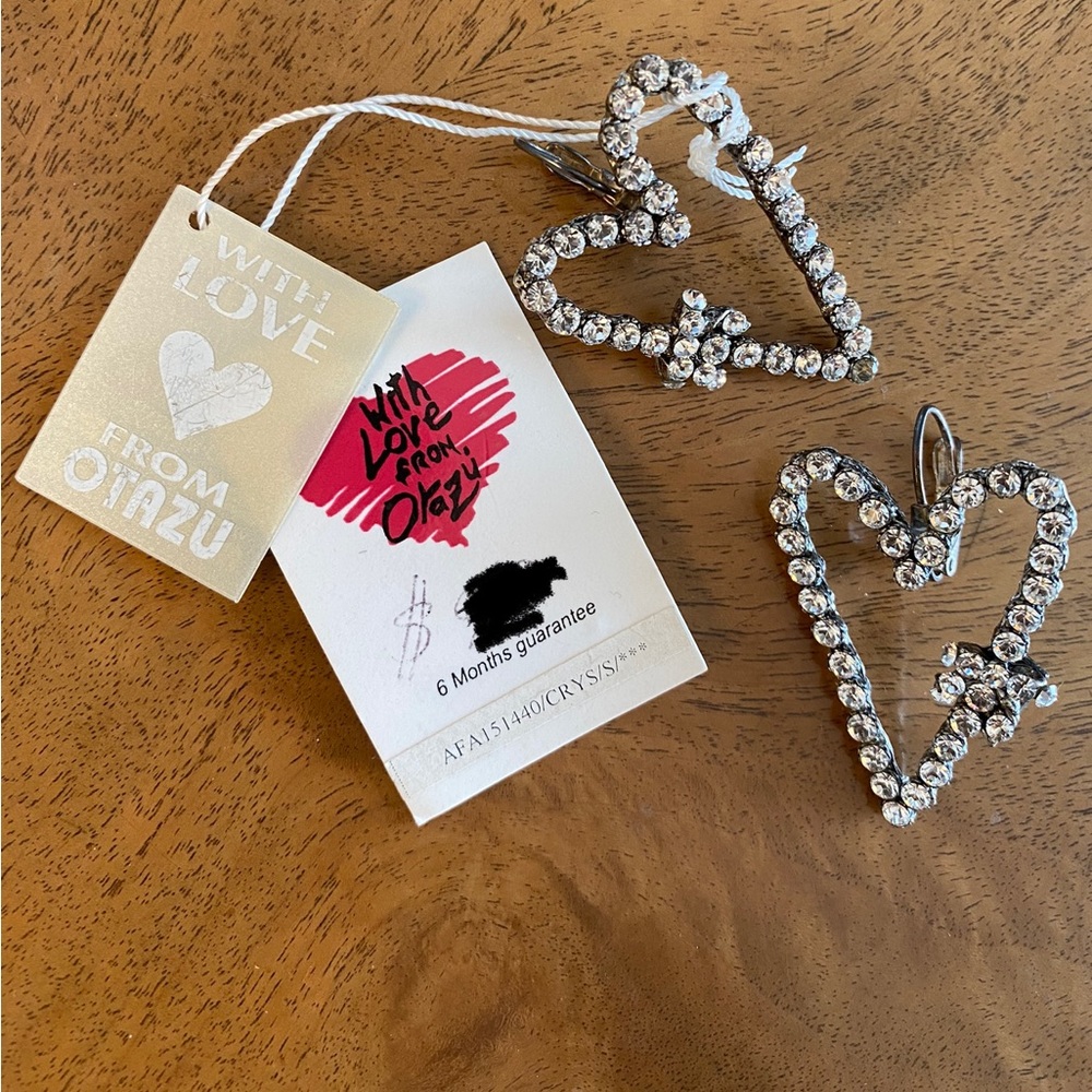 Rodrigo Otazu Swarovski Heart Earrings ❤️